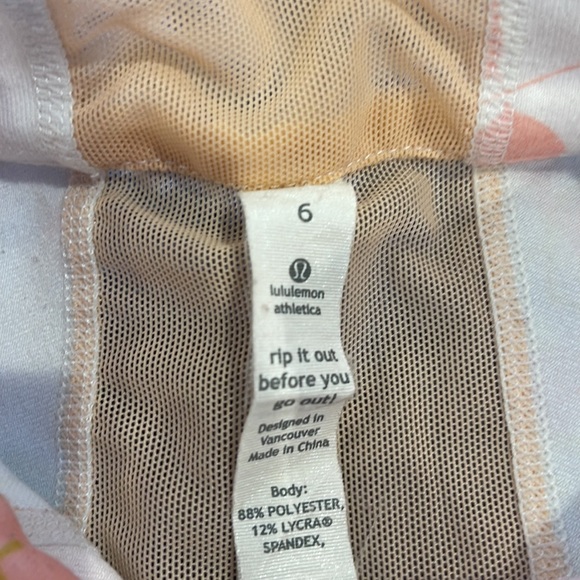 {Lululemon} Floral pink lime green zip up jacket Sz 6 little fuzzy fabric - Picture 2 of 4